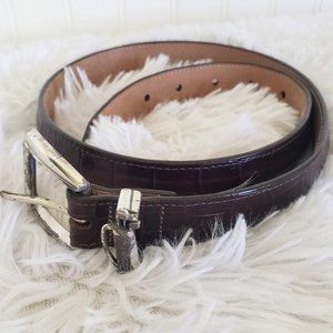 Brighton Women's Leather Belt Medium 30 Brown Golf Bag Distressed Buckle C3008